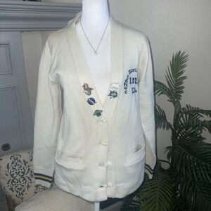 Vintage Broadway Of California Norte Dame Preppy Cardigan Sweater